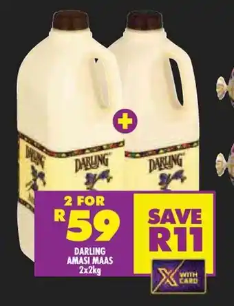Shoprite DARLING AMASI MAAS 2x2kg offer