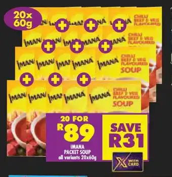 Shoprite IMANA PACKET SOUP all variants 20x60g offer