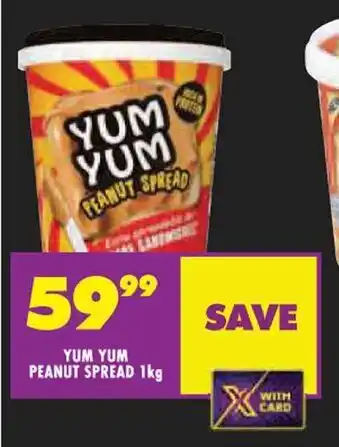 Shoprite YUM YUM PEANUT SPREAD 1kg offer