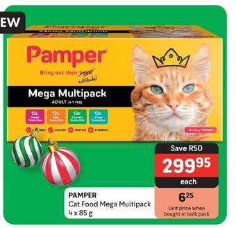 Makro PAMPER Cat Food Mega Multipack 48 x 85g offer