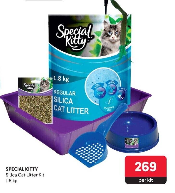 SPECIAL KITTY Silica Cat Litter Kit offer at Makro