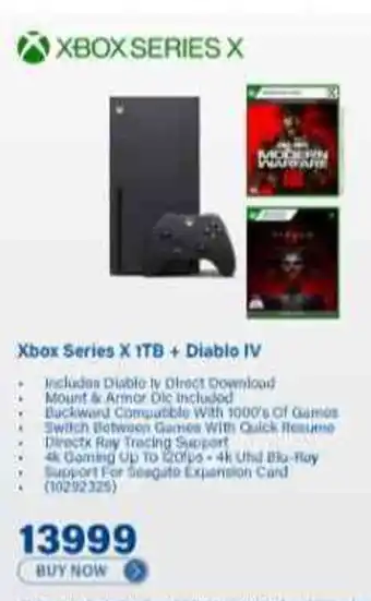 Incredible Connection Xbox Series X 1TB + Diablo IV offer