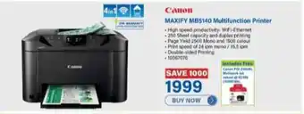Incredible Connection Canon MAXIFY MB5140 Multifunction Printer offer