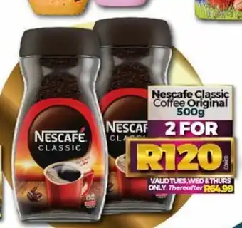 Take 'n Pay Nescafe Classic Coffee Original 500g offer