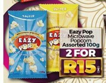 Take 'n Pay Eazy Pop Microwave Popcorn Assorted 100g offer