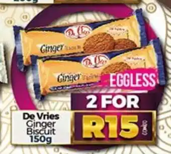 Take 'n Pay De Vries Ginger Biscuit 150g offer