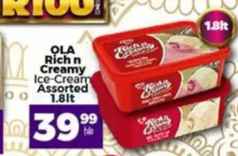 Take 'n Pay Ola Rich n' Creamy Ice Cream 1.8 Litre offer