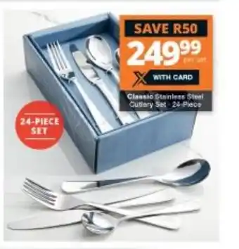 Checkers Classic Stainless Steel Cutlery 24-Piece offer