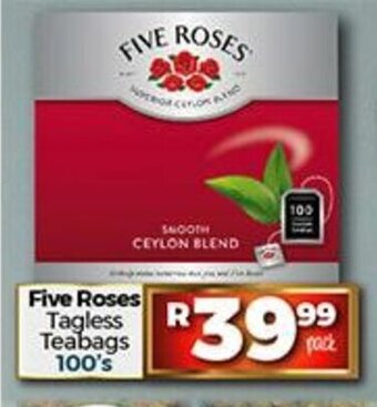 Take 'n Pay Five Roses Tagless Teabags 100's offer