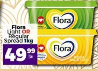 Take 'n Pay Flora Light or Regular Spread 1kg offer