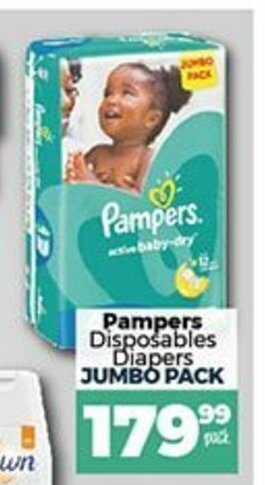 Take 'n Pay Pampers Disposables Diapers Jumbo Pack offer
