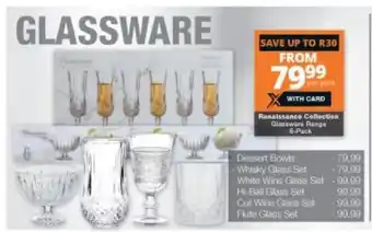 Checkers Renaissance Collection Glassware Range offer