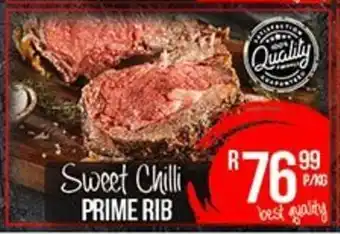 Take 'n Pay Sweet Chilli Prime Rib per kg offer