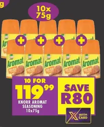 Shoprite KNORR AROMAT SEASONING 10x75g offer