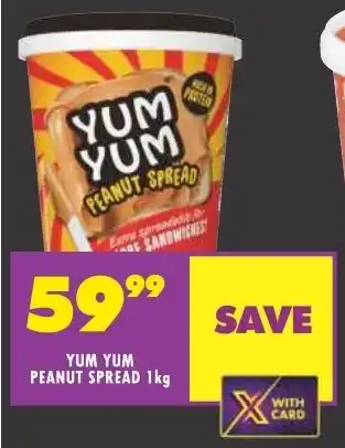 Shoprite YUM YUM PEANUT SPREAD 1kg offer