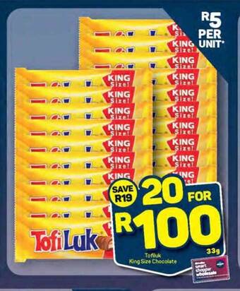 Pick n Pay Tofi Luk King Size Chocolate 33g offer