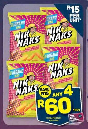 Pick n Pay Simba Nik Naks Assorted offer