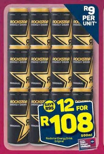Pick n Pay Rockstar Energy Drink Original 500ml offer