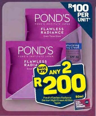 Pick n Pay Pond's Flawless Radiance Derma+ Night Cream All Skin Types 50ml offer