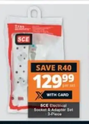 Checkers SCE Electrical Socket & Adaptor Set 3-Piece offer