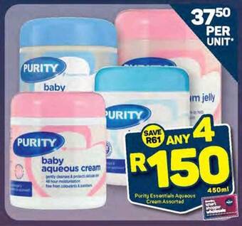 Pick n Pay Purity Essentials Aqueous Cream Assorted 450ml offer