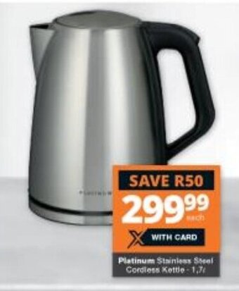 Checkers Platinum Stainless Steel Cordless Kettle 1,7L offer