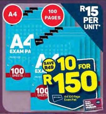 Pick n Pay A4100 Page Exam Pad offer