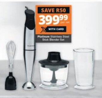 Checkers Platinum Stainless Steel Stick-Blender Set offer