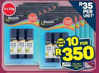 Pick n Pay Bostik Glue Stick 3x25g Value Pack offer