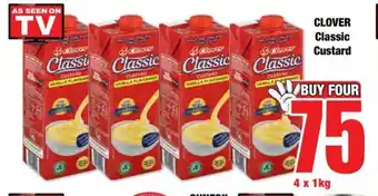 Boxer Clover Classic Custard 4 x 1kg offer