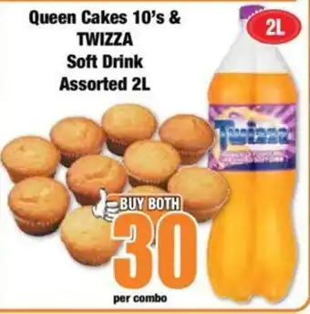 Boxer Queen Cakes 10's & TWIZZA Soft Drink Assorted 2L offer