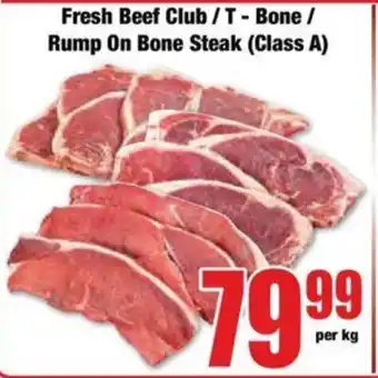 Boxer Fresh Beef Club / T-Bone / Rump On Bone Steak (Class A) offer