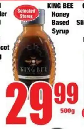 Boxer KING BEE Honey Based Syrup offer