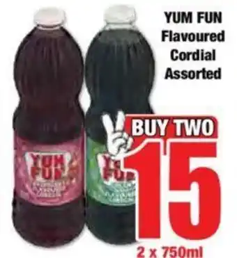 Boxer YUM FUN Flavoured Cordial Assorted 2 x 750ml offer