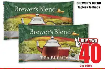 Boxer BREWER'S BLEND Tagless Teabags offer