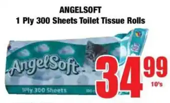 ANGELSOFT 1 Ply 300 Sheets Toilet Tissue Rolls