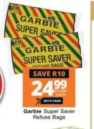 Checkers Garbe Super Saver Refuse Bags offer