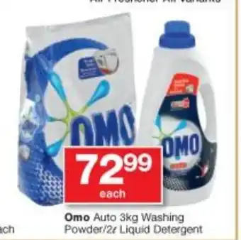 Checkers Omo Auto 3kg Washing Powder 2L Liquid Detergent offer
