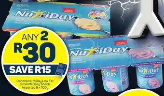 Pick n Pay Danone NutriDay Low Fat Smooth Dairy Snack Assorted 6 x 100g offer