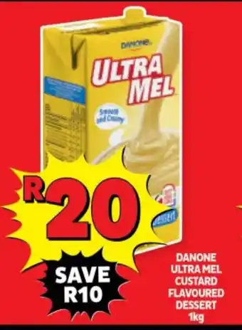 Usave DANONE ULTRA MEL CUSTARD FLAVOURED DESSERT 1kg offer