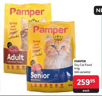 Makro PAMPER Dry Cat Food 4kg offer
