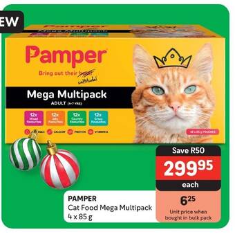 Makro PAMPER Cat Food Mega Multipack 48 x 85g offer