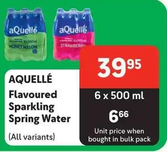 Makro AQUELLÉ Flavoured Sparkling Spring Water offer