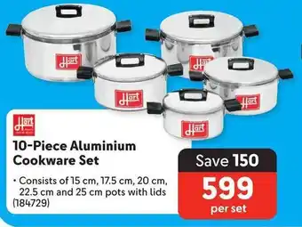 Makro Hart 10-Piece Aluminium Cookware Set offer