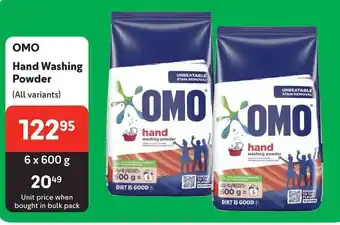 Makro OMO Hand Washing Powder (All variants) offer