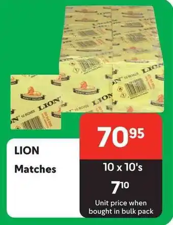 Makro LION Matches offer