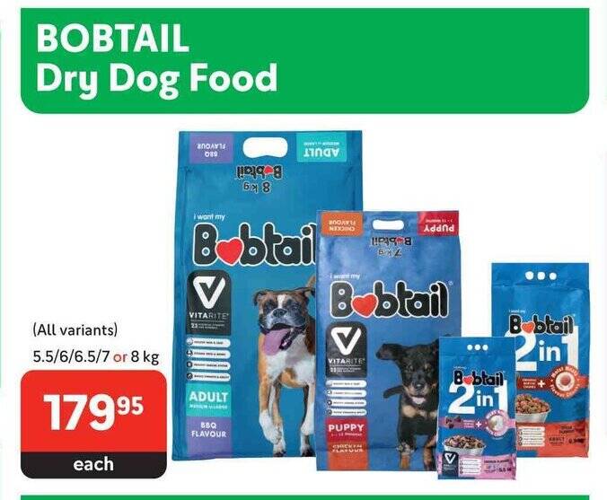 BOBTAIL Dry Dog Food offer at Makro