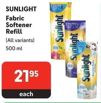 Makro SUNLIGHT Fabric Softener Refill (All variants) 500 ml offer