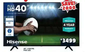 Russells Hisense 40" (102CM) FHD LED offer