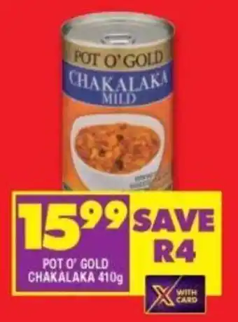 Shoprite POT O' GOLD CHAKALAKA 410g offer